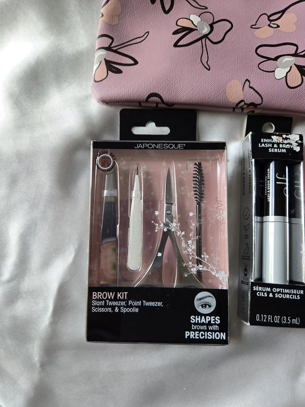 Assorted Makeup Set with Pink Floral Pouch - Picture 2 of 4
